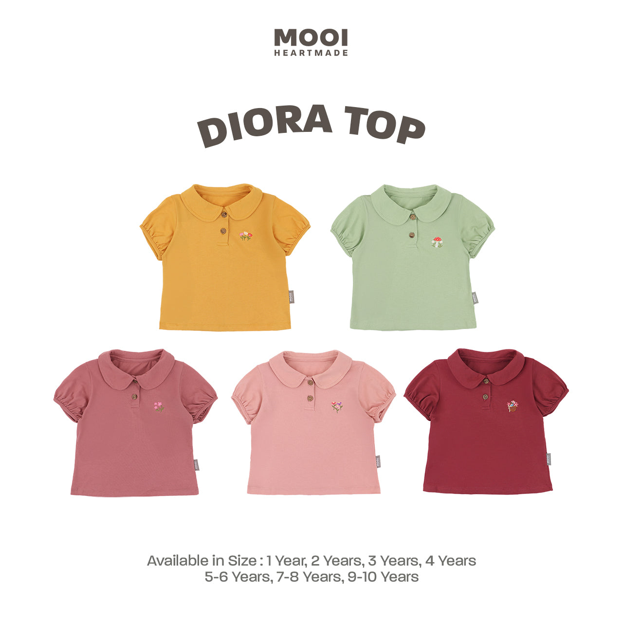 Mooi Atasan Anak Perempuan Diora Top
