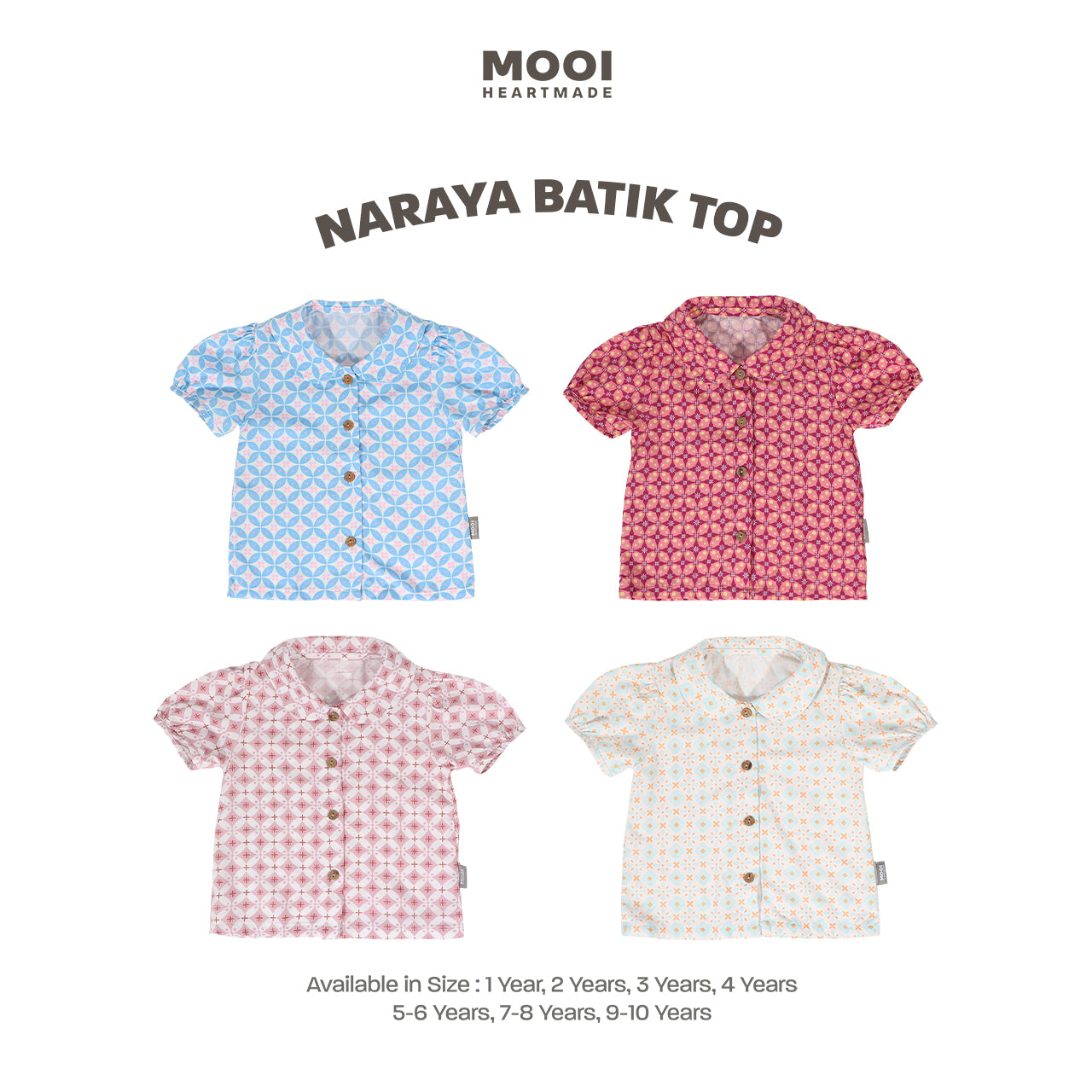 Mooi Atasan Batik Anak Perempuan Naraya Batik Top