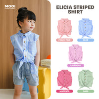 Mooi Kemeja Anak Perempuan Elicia Striped Shirt