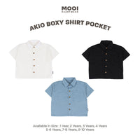 Mooi Kemeja Anak Laki-laki Akio Boxy Shirt Pocket