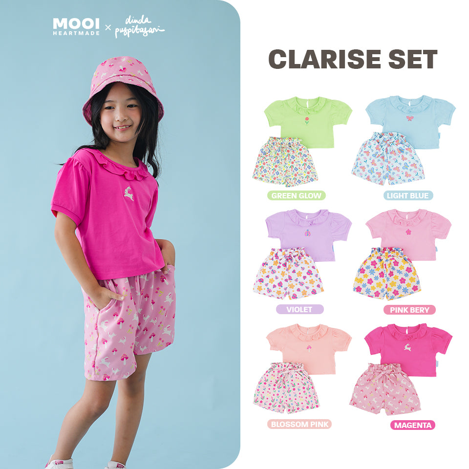 Mooi X Dinda Puspitasari Setelan Anak Perempuan Clarisse Set