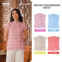Mooi Atasan Dewasa Perempuan Lunar Collectin Orchid Cheongsam Top Adult