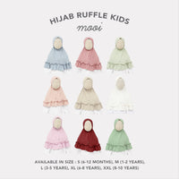 Mooi Hijab Ruffle Anak Jilbab Anak Perempuan