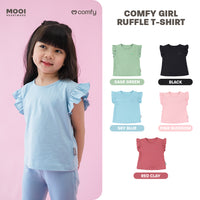 Mooi Atasan Anak Perempuan Comfy Girls Ruffle T-shirt