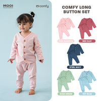 Mooi Setelan Panjang Bayi Comfy Baby Long Button Set