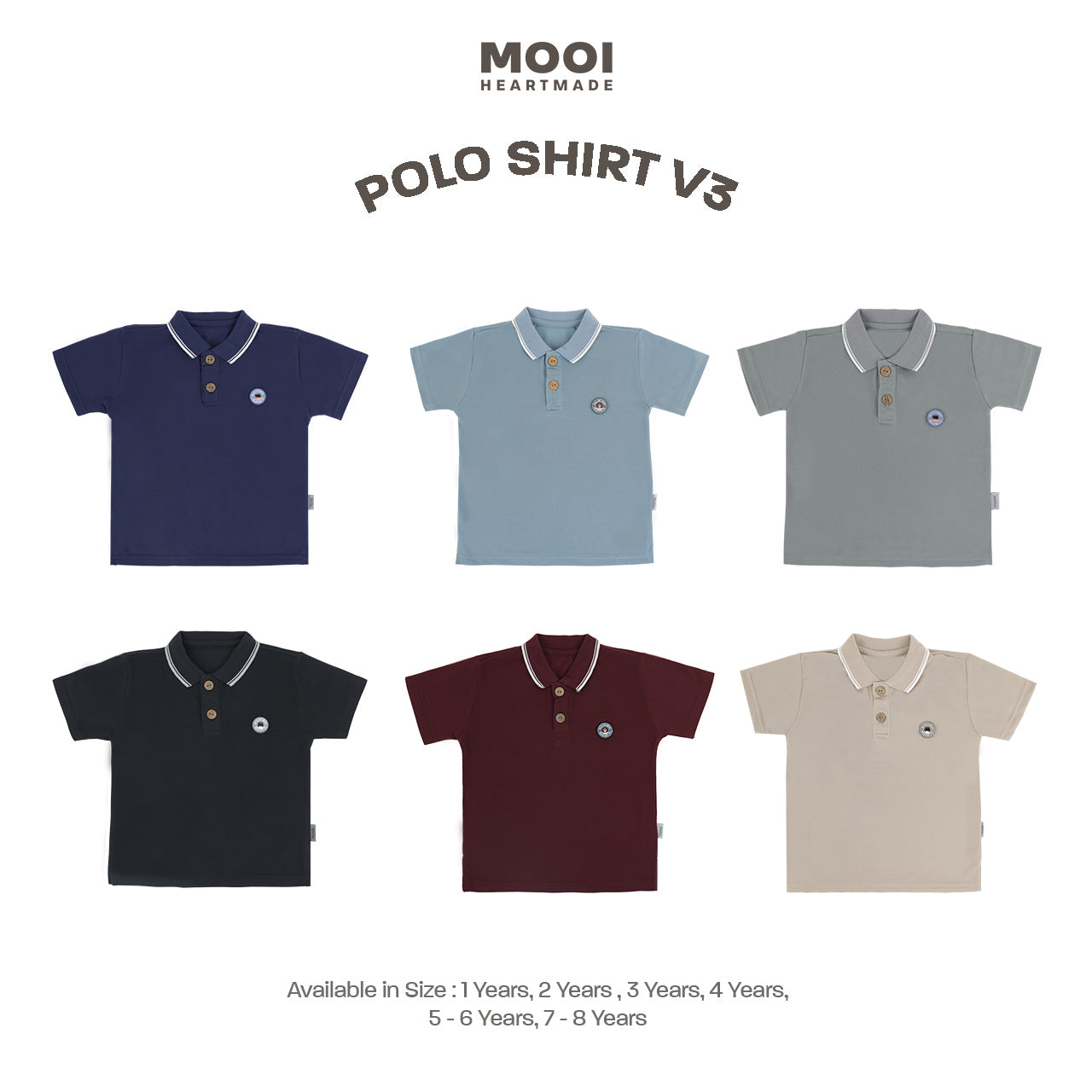 Mooi Kemeja Anak Laki-Laki Polo Shirt V1