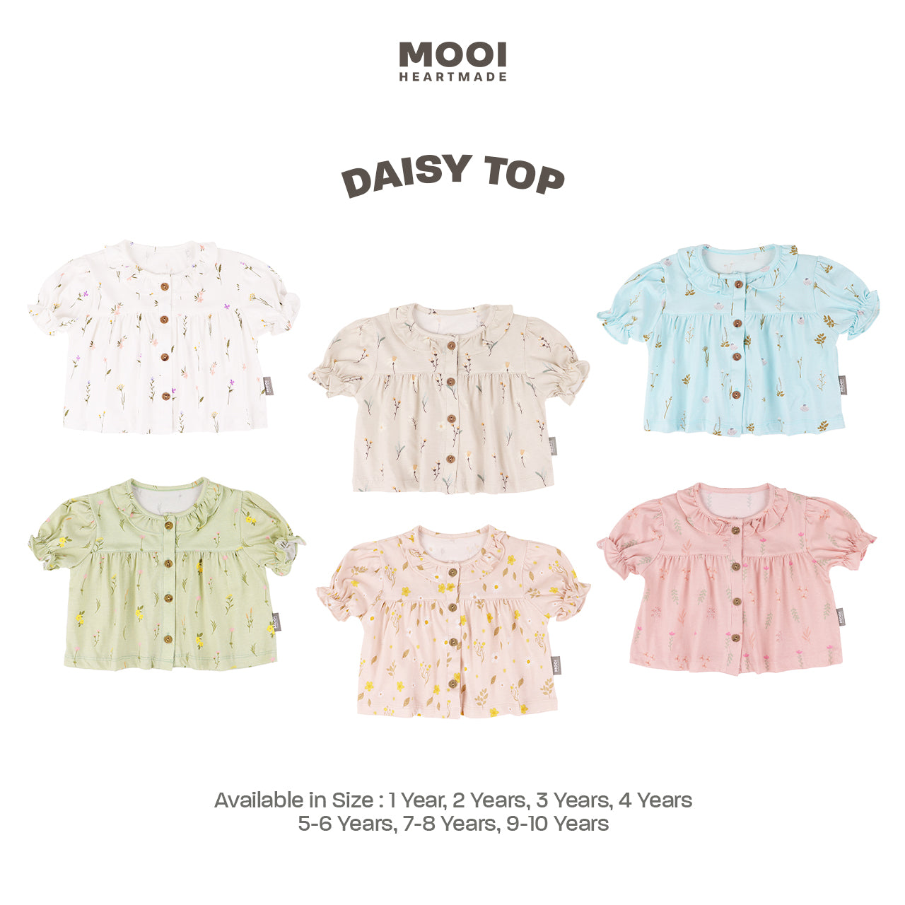 Mooi Atasan Anak Perempuan Daisy Top