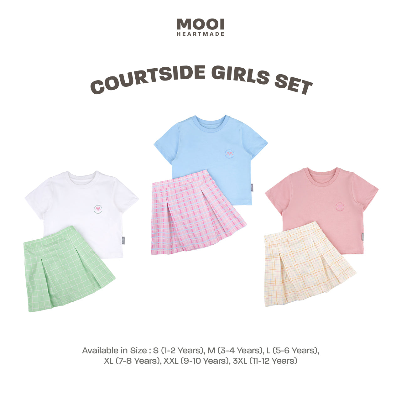 Mooi Setelan Anak Perempuan Courtside Girls Set