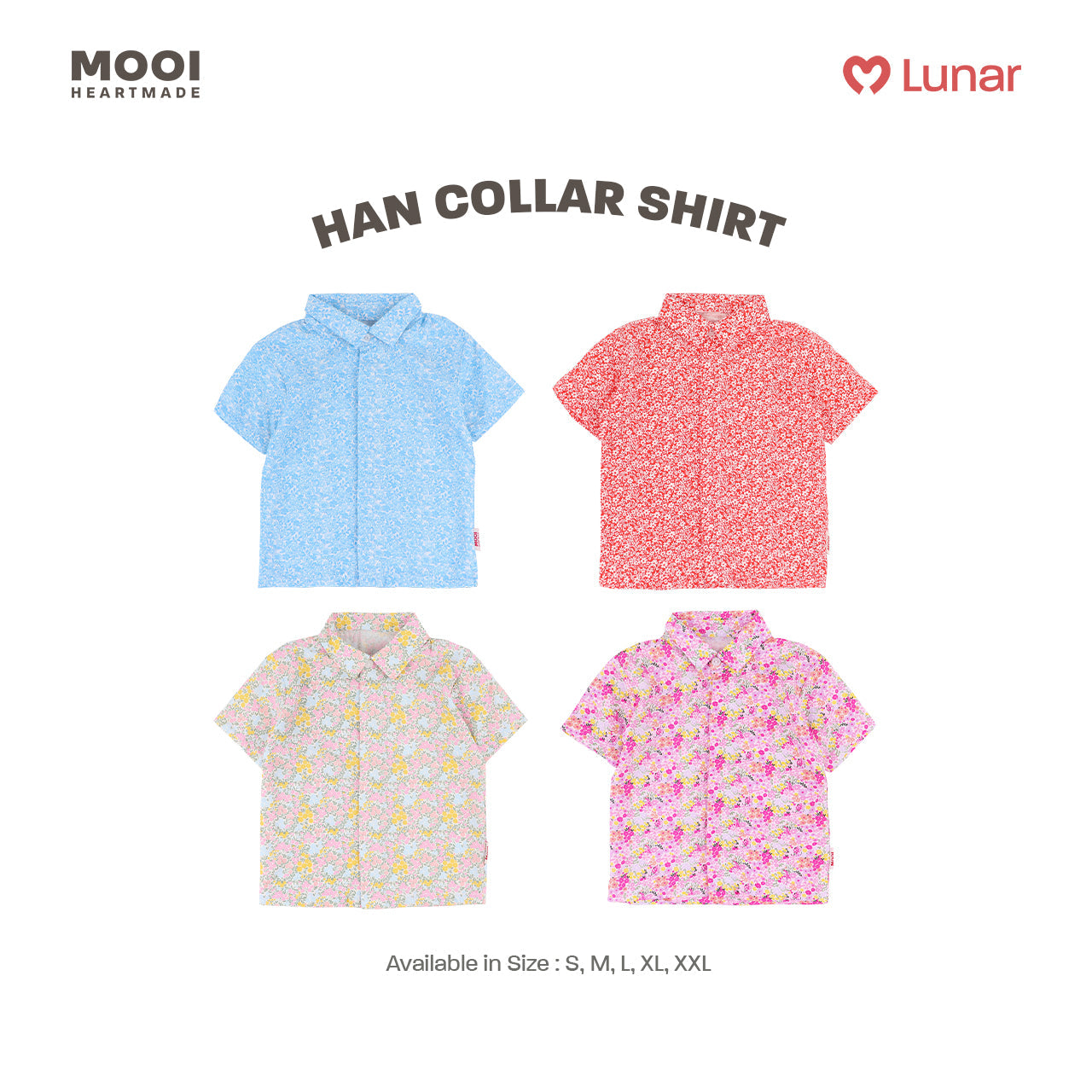 Mooi Kemeja Anak Laki-Laki Lunar Collection Han Collar Shirt