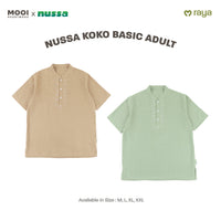 Mooi x Nussa Koko Basic Adult Atasan Pria Kemeja Pria Raya Collection