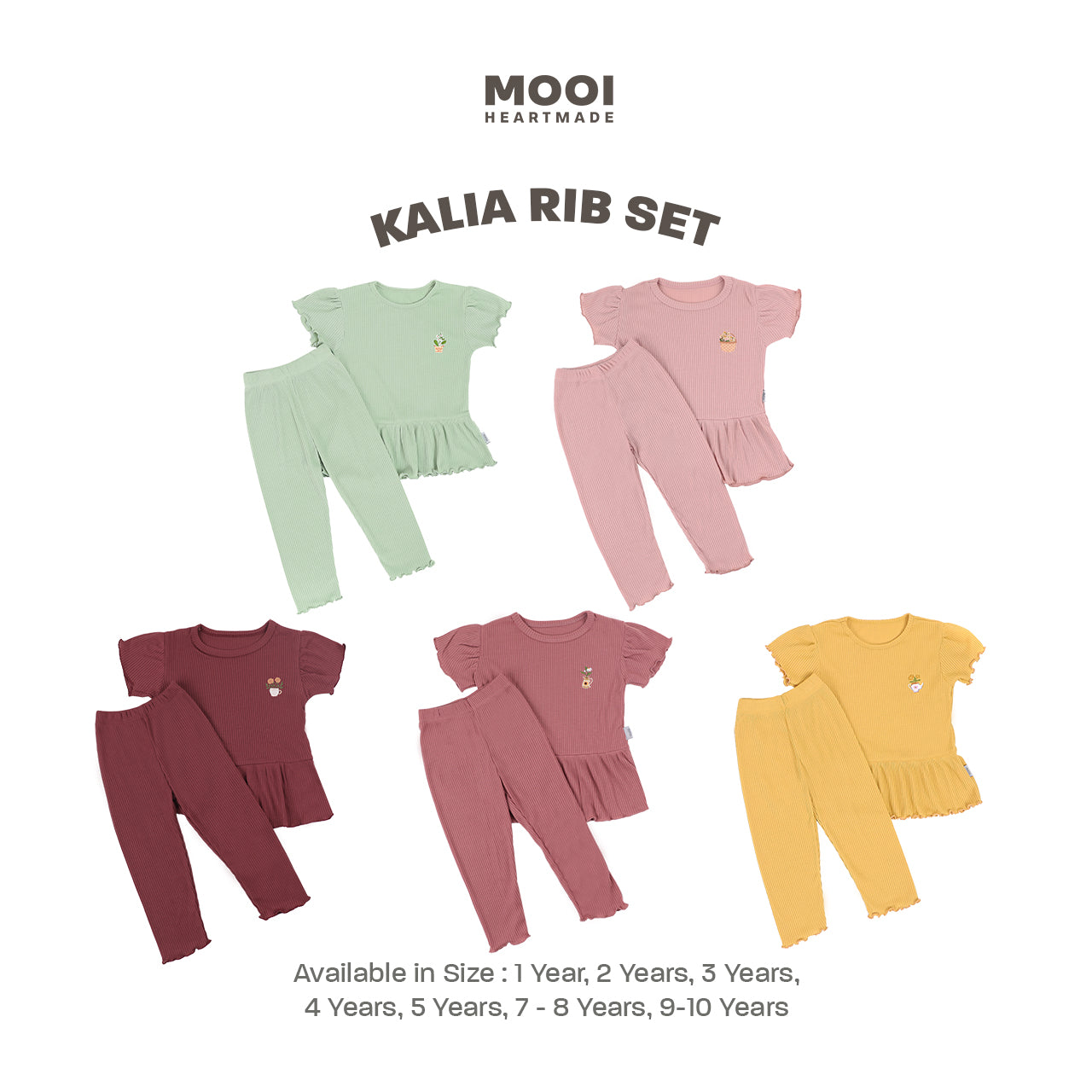Mooi Setelan Anak Kalia Rib Set