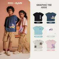 Mooi X Muklay Kaos Anak Unisex Graphic Tee Kids