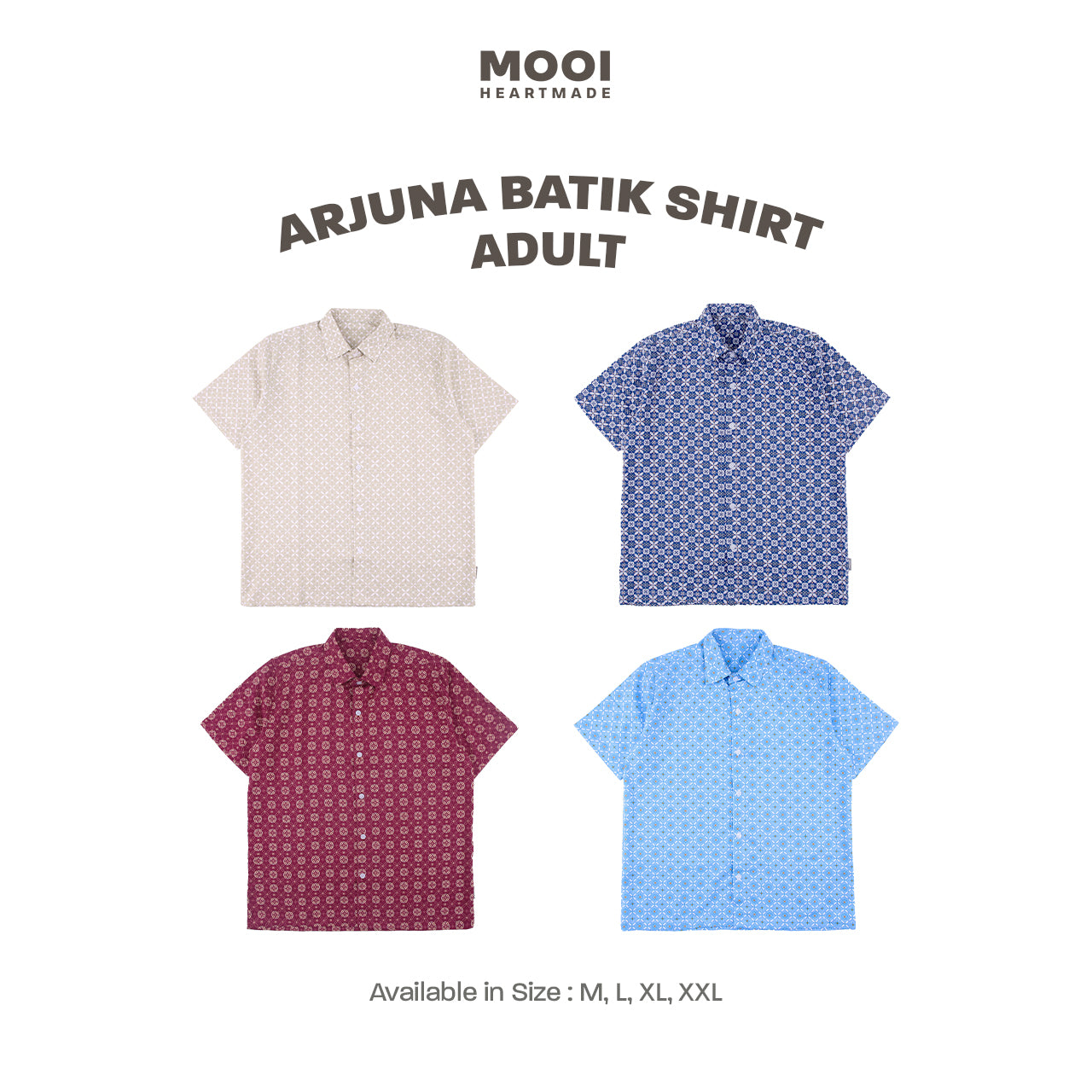 Mooi Atasan Batik Pria Kemeja Pria Arjuna Batik Shirt Adult