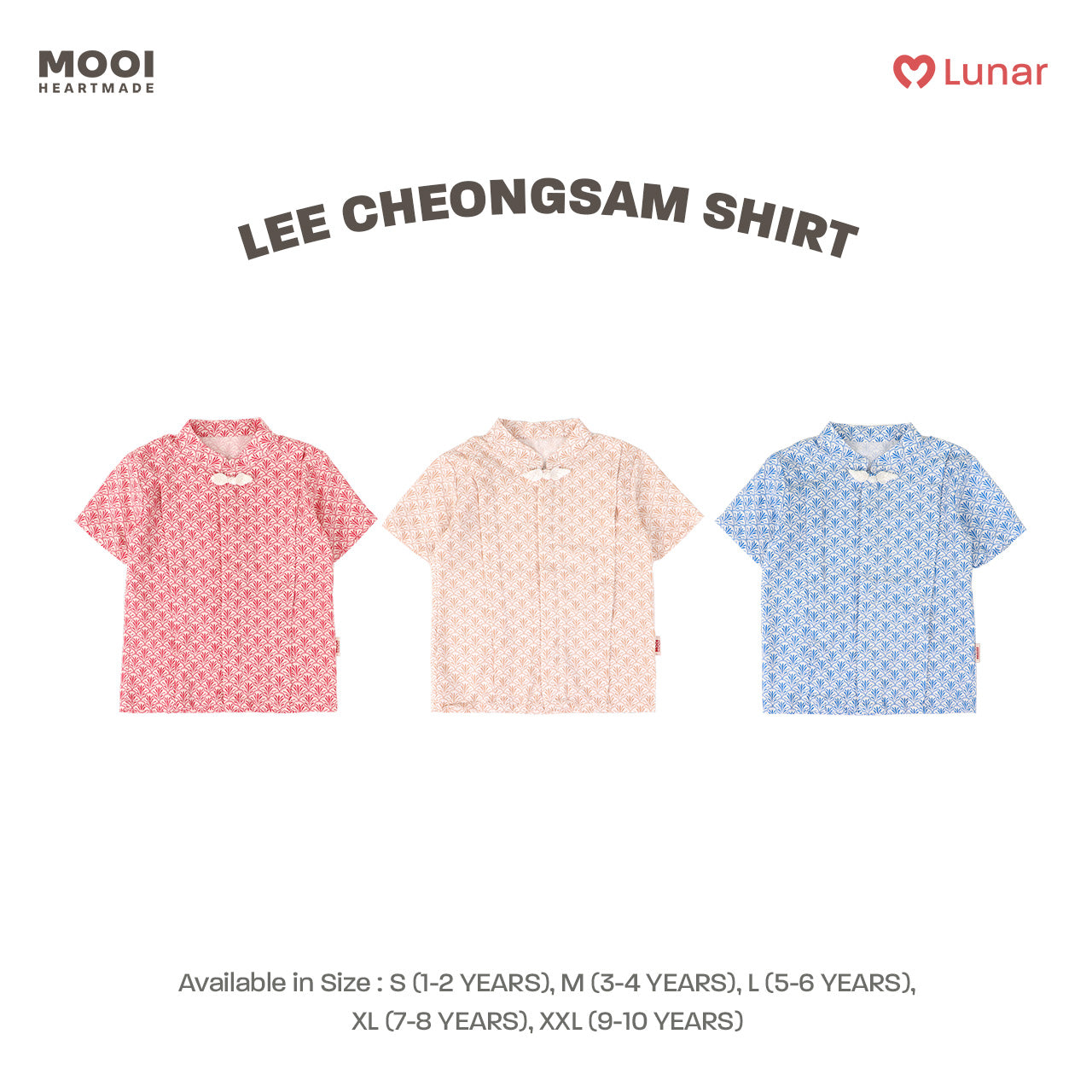 Mooi Kemeja Anak Laki-Laki Lunar Collection Lee Cheongsam Shirt