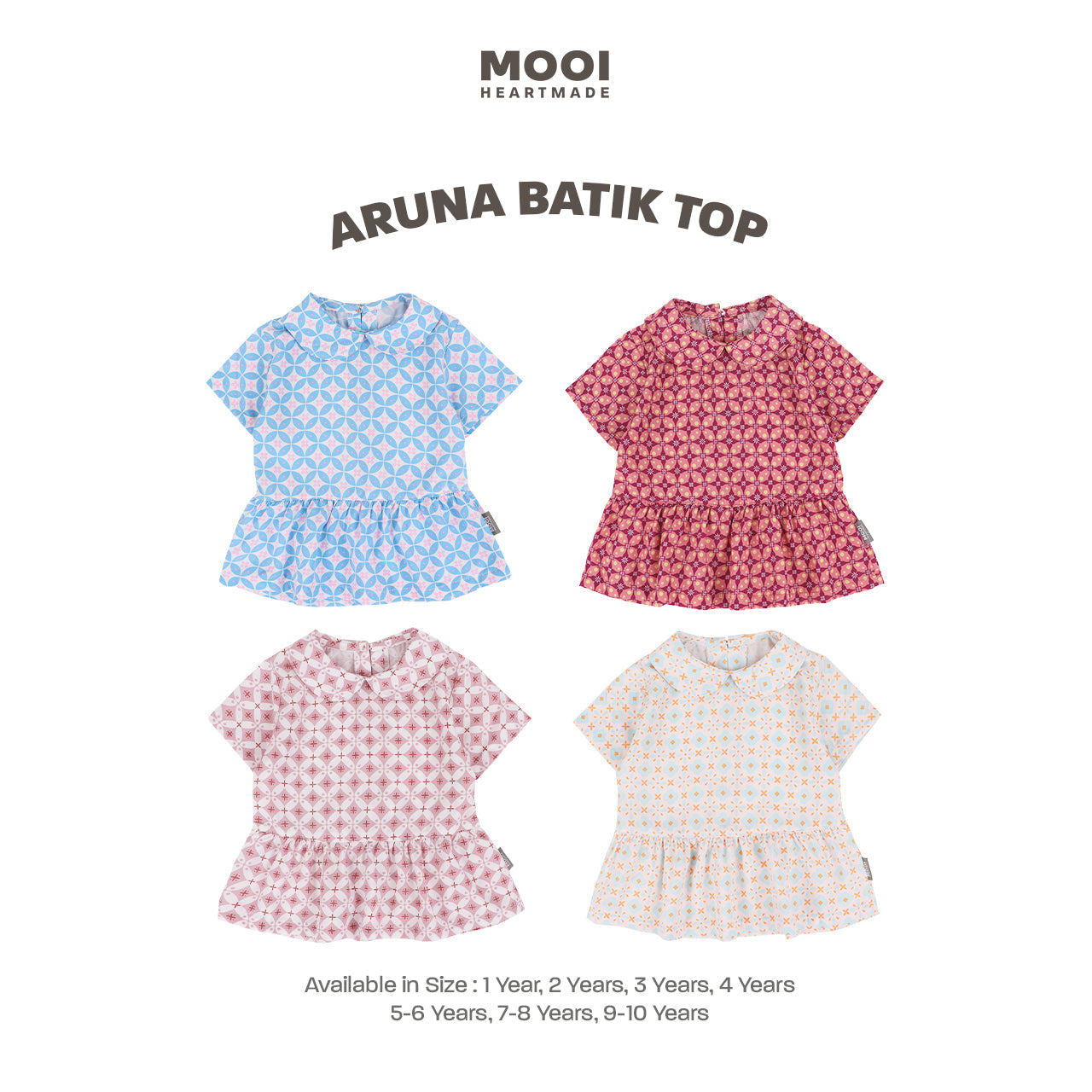Mooi Atasan Batik Anak Perempuan Aruna Batik Top