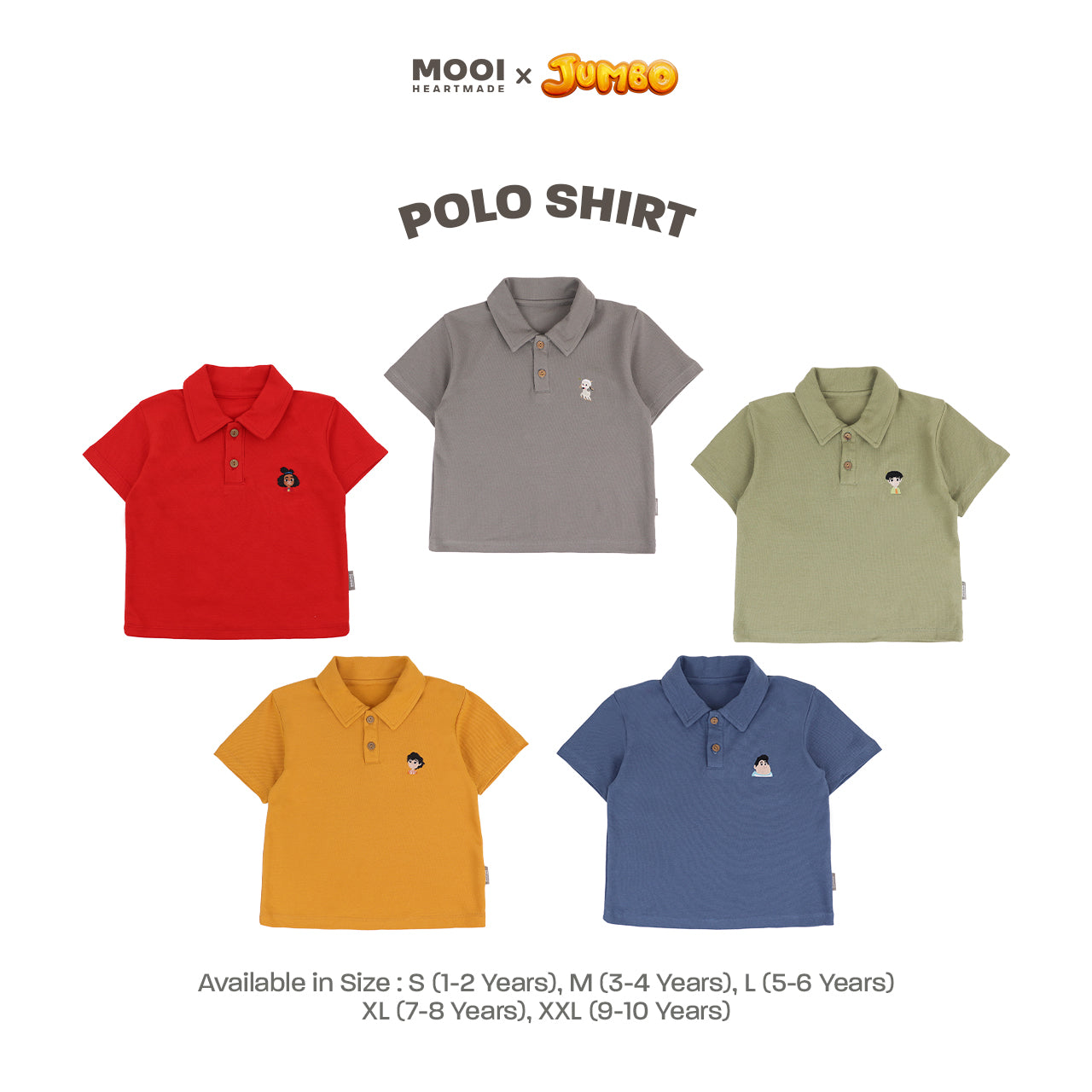 Mooi x Jumbo Kemeja Anak Laki-Laki Polo Shirt