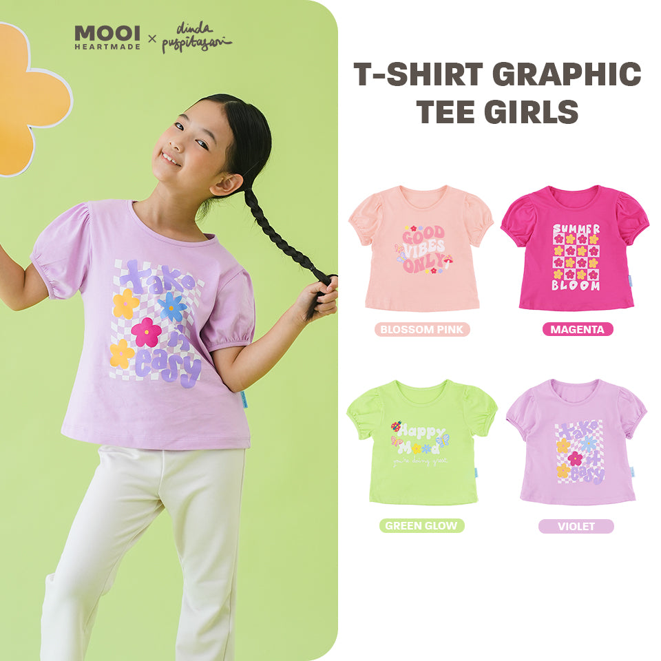 Mooi X Dinda Puspitasari Kaos Anak Perempuan T-shirt Graphic Tee Girls