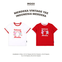 Mooi Merdeka Kaos Kemerdekaan 17 Agustus T-shirt Anak Merdeka Vintage Tee Indonesia Merdeka