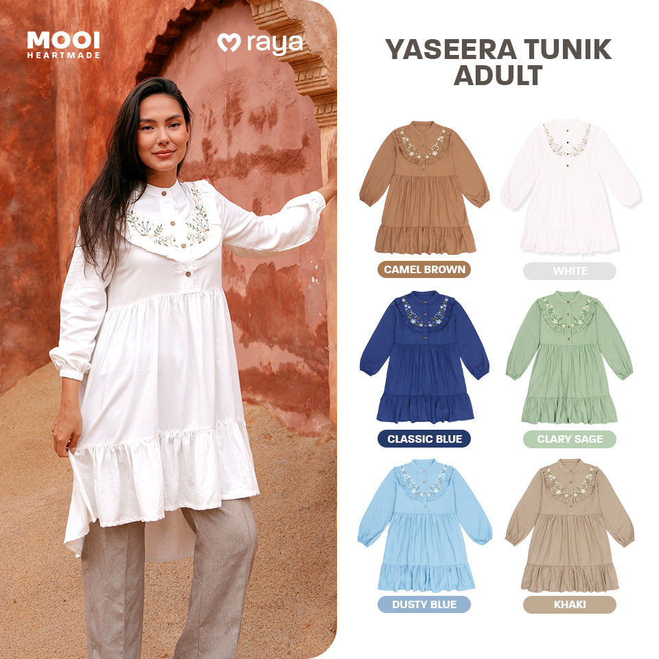 Mooi Tunik Wanita Atasan Wanita Raya Collection Yaseera Tunic