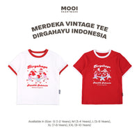 Mooi Merdeka Kaos Kemerdekaan 17 Agustus T-shirt Anak Merdeka Vintage Tee Dirgahayu Indonesia