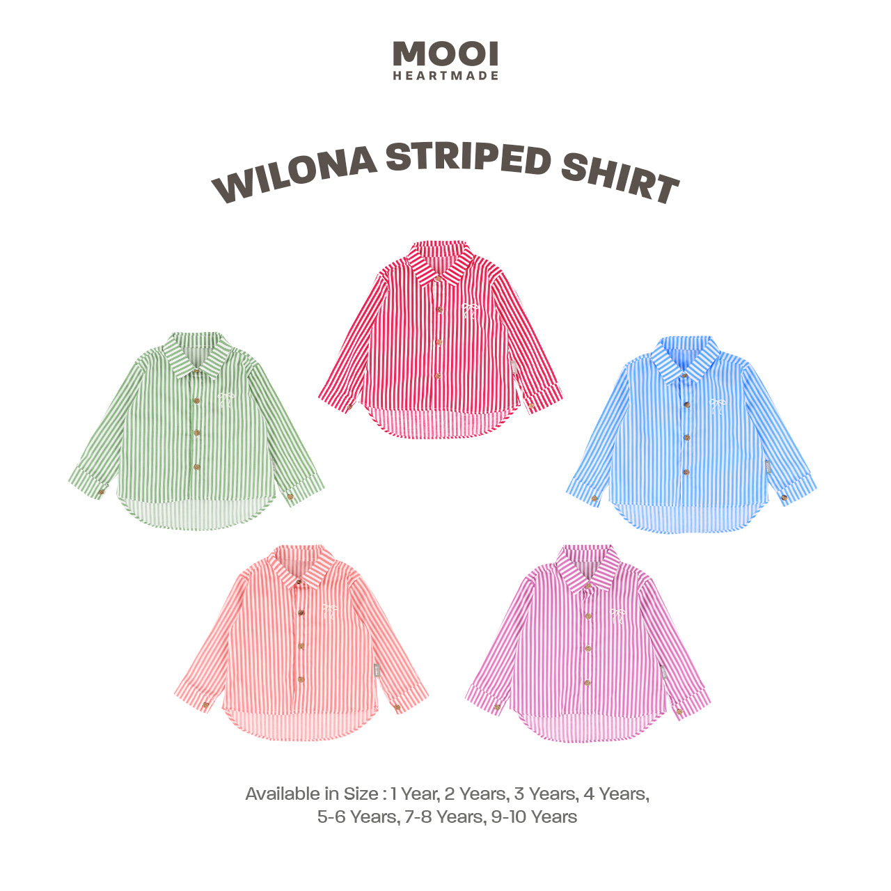 Mooi Kemeja Anak Perempuan Wilona Striped Shirt