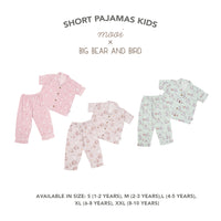 Mooi x Big Bear & Bird Piyama Anak Baju Tidur Anak Short Pajamas Kids