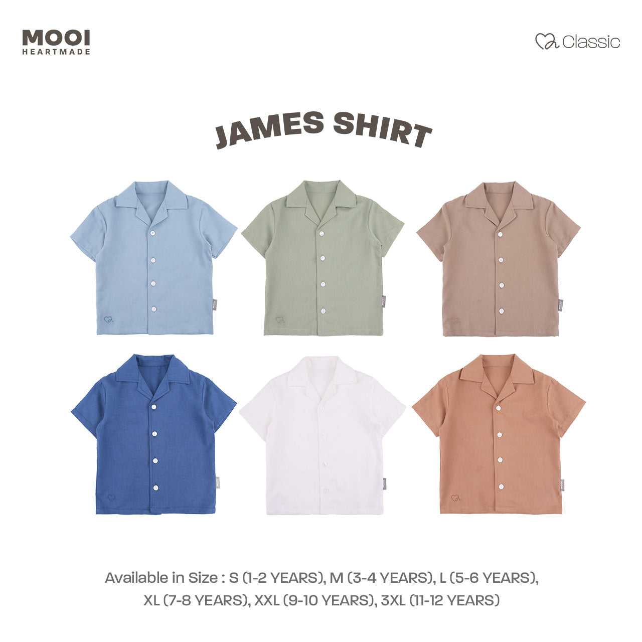 Mooi Kemeja Anak Laki-laki James Shirt