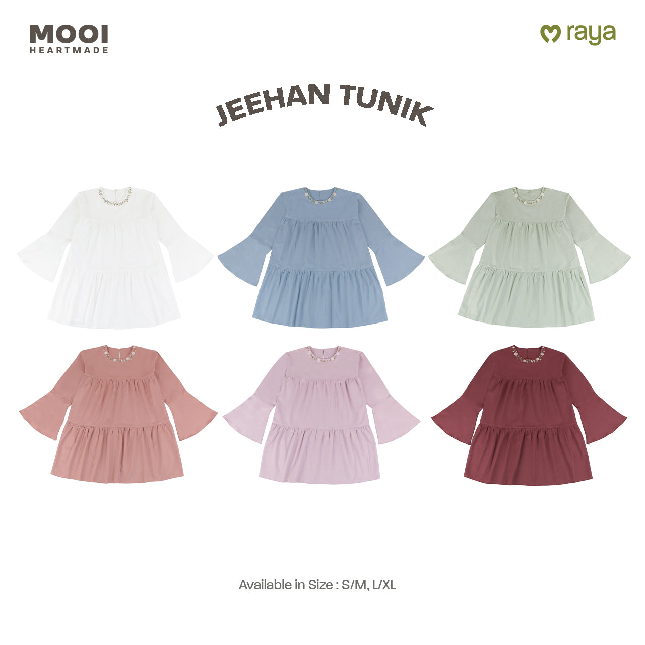 Mooi Tunik Wanita Atasan Wanita Jeehan Tunik