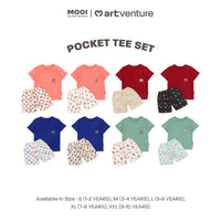 Mooi Artventure x Illustrator Pocket Tee Set Setelan Anak