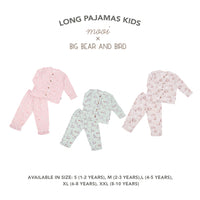 Mooi x Big Bear & Bird Piyama Panjang Anak Baju Tidur Anak Long Pajamas Kids
