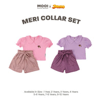 Mooi x Jumbo Setelan Anak Perempuan Meri Collar Set