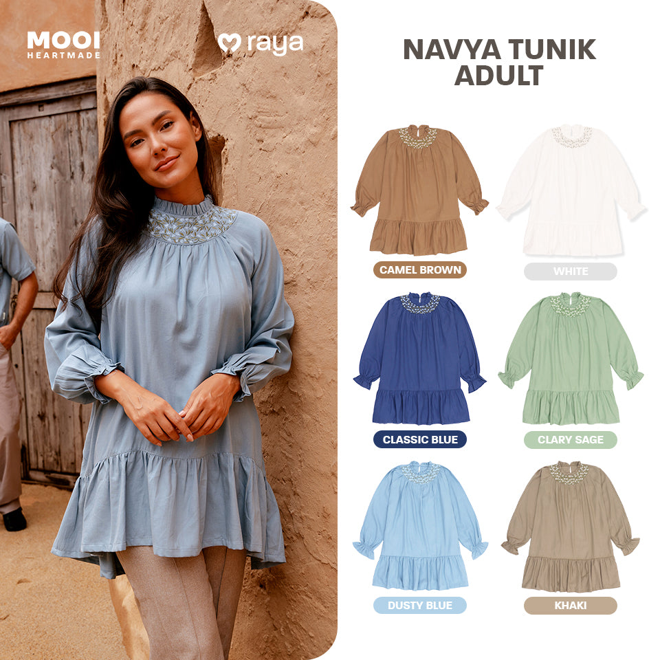 Mooi Tunik Wanita Atasan Wanita Raya Collection Navya Tunic