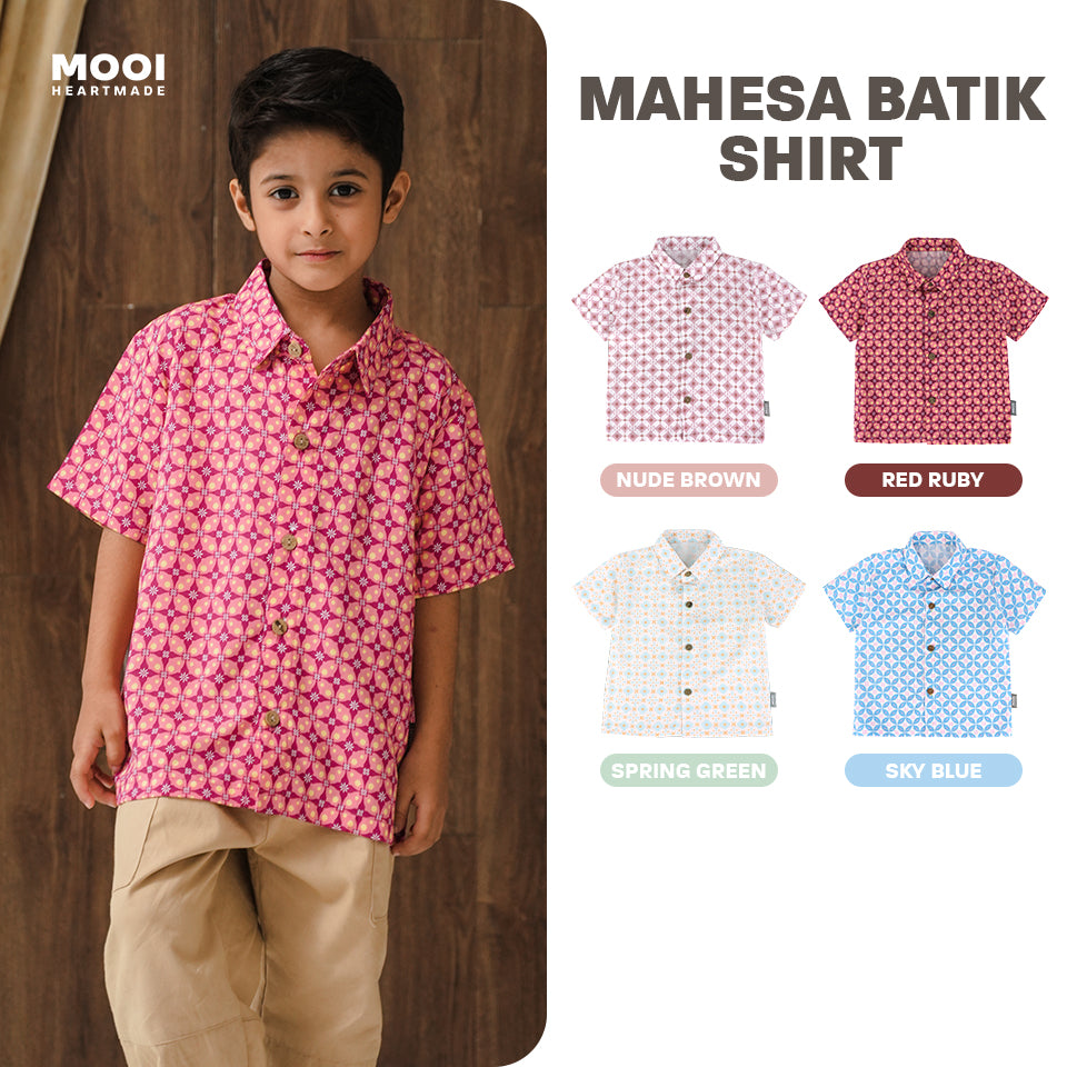 Mooi Atasan Batik Kemeja Anak Laki-Laki Mahesa Batik Shirt