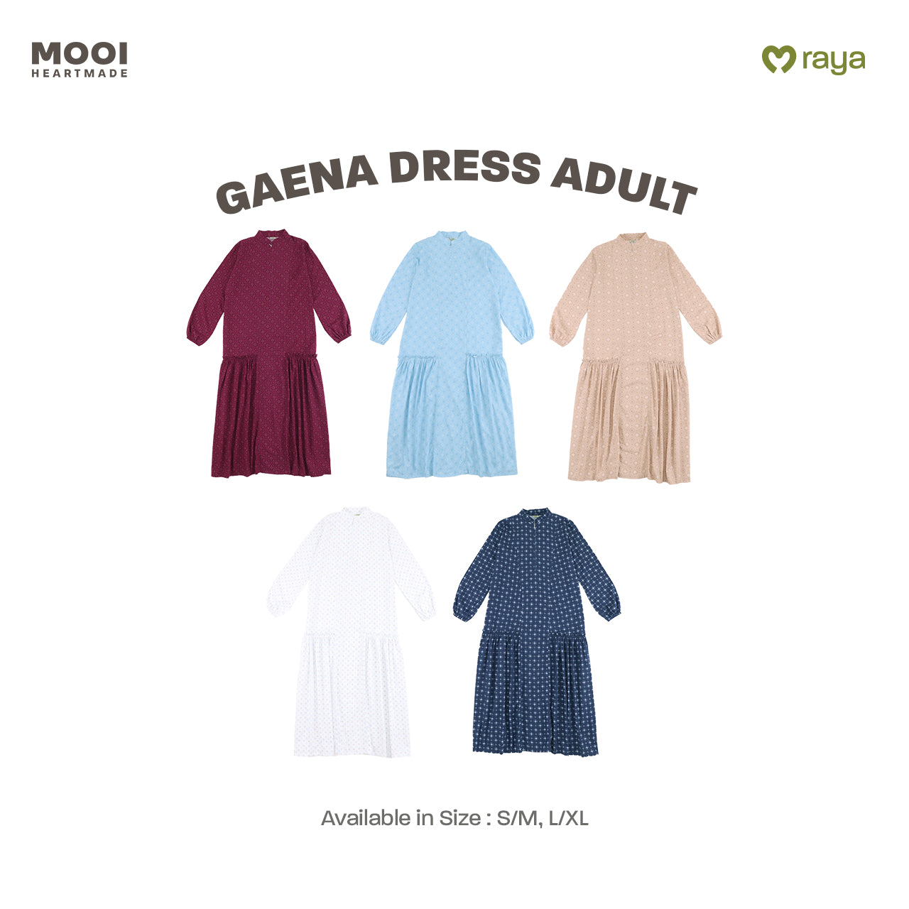 Mooi Dress Dewasa Raya Collection Gaena Gamis Adult Sandya Series