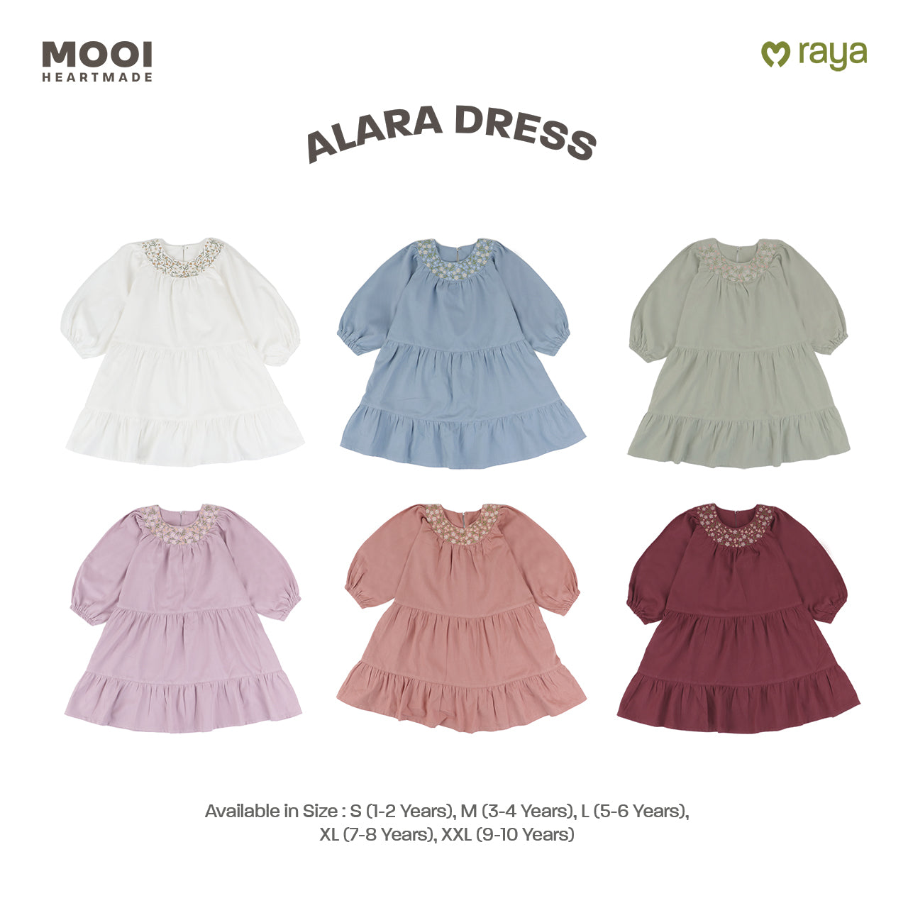 Mooi Dress Anak Gamis Anak Perempuan Raya Collection Alara Dress