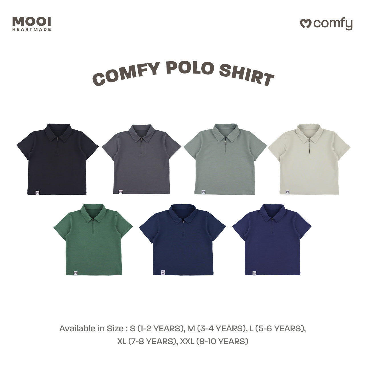 Mooi Kemeja Anak Laki-Laki Comfy Polo Shirt