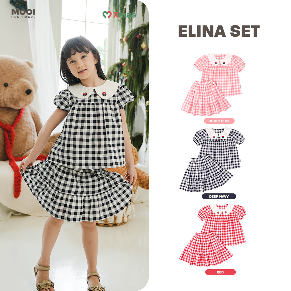 Mooi Setelan Anak Perempuan Christmas Collection Elina Set