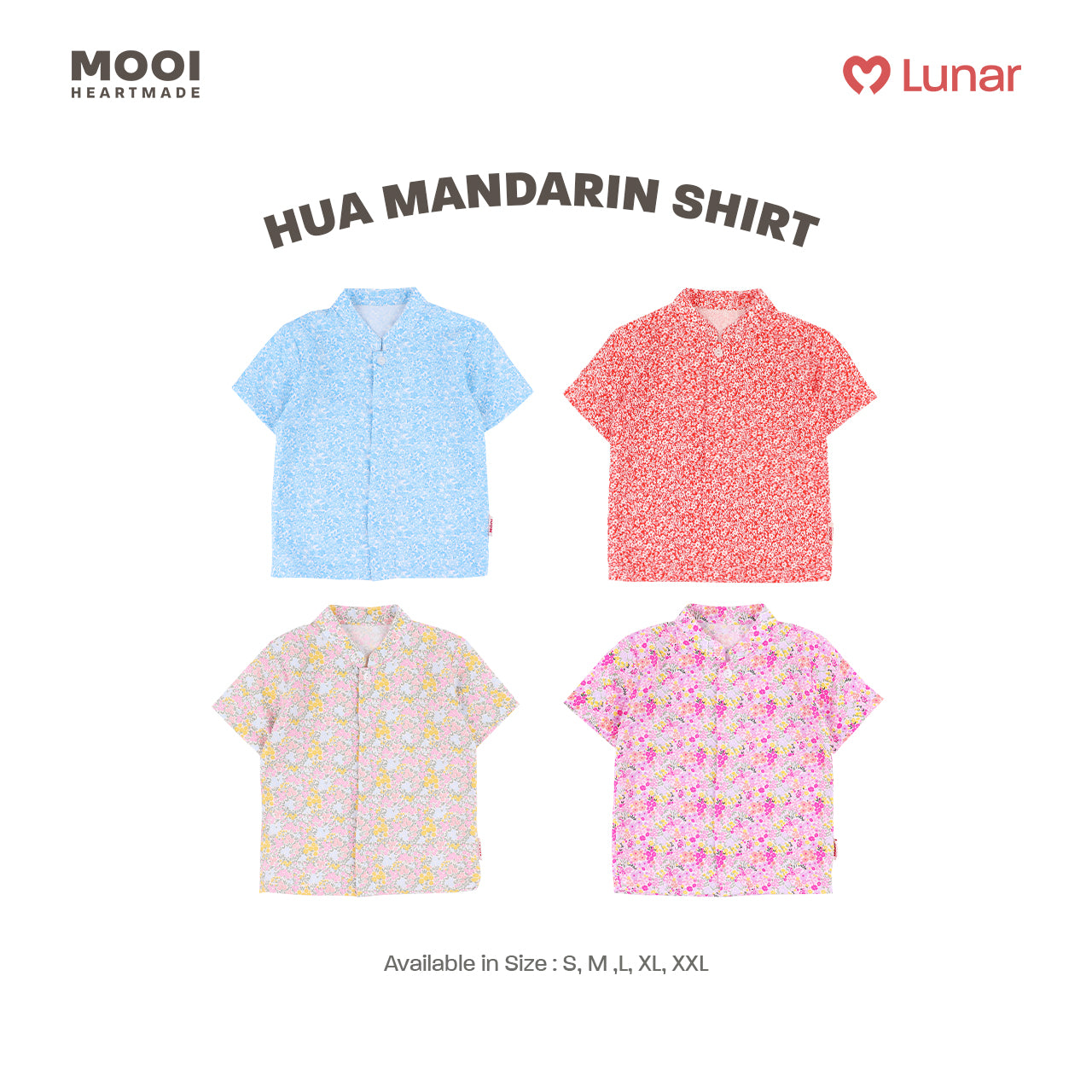 Mooi Kemeja Anak Laki-Laki Lunar Collection Hua Mandarin Shirt