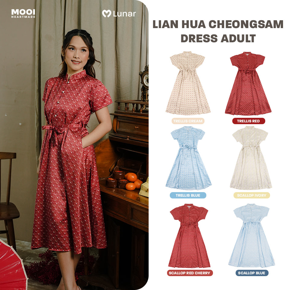 Mooi Dress Dewasa Lunar Collection Lian Hua Cheongsam Dress Adult