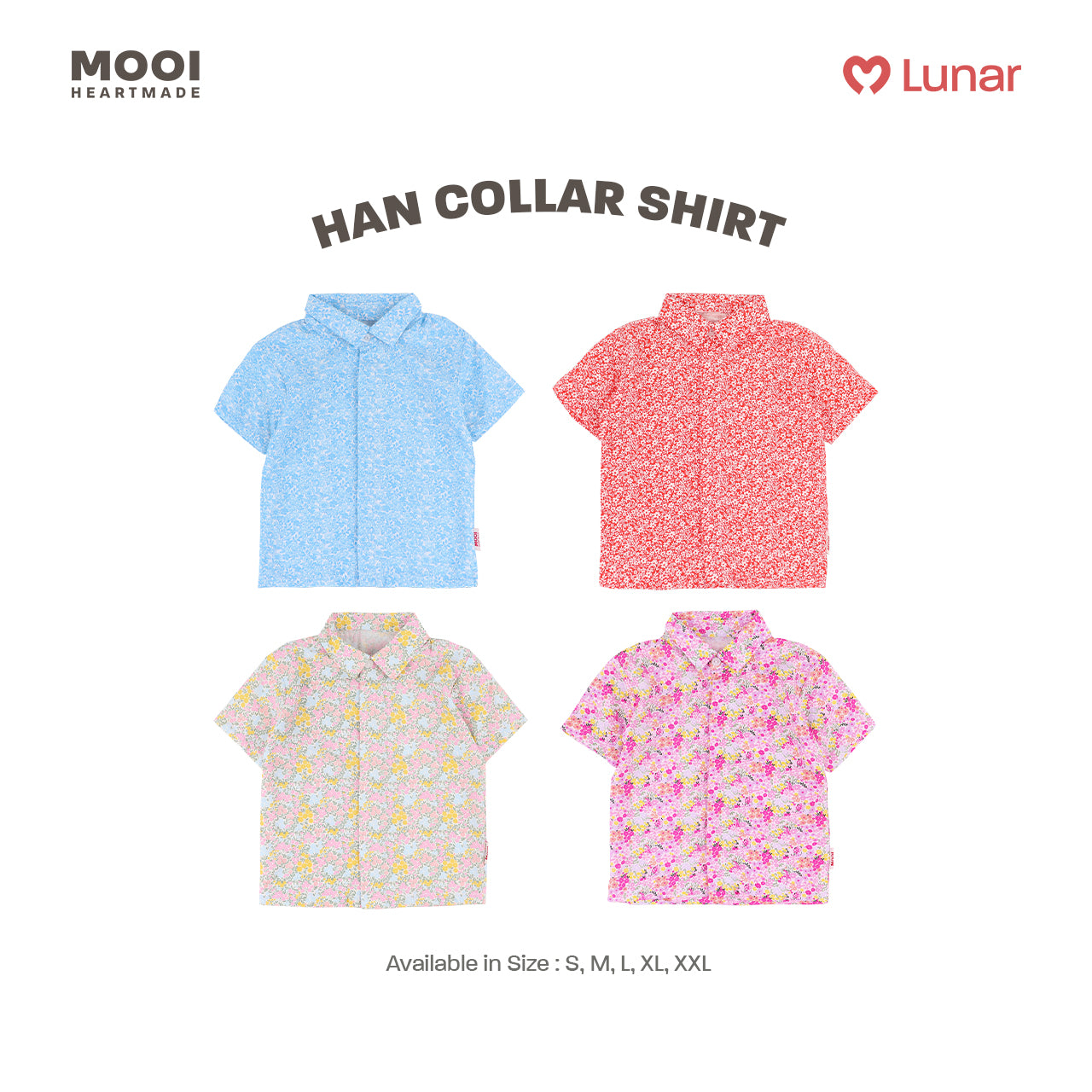 Mooi Kemeja Anak Laki-Laki Lunar Collection Han Collar Shirt