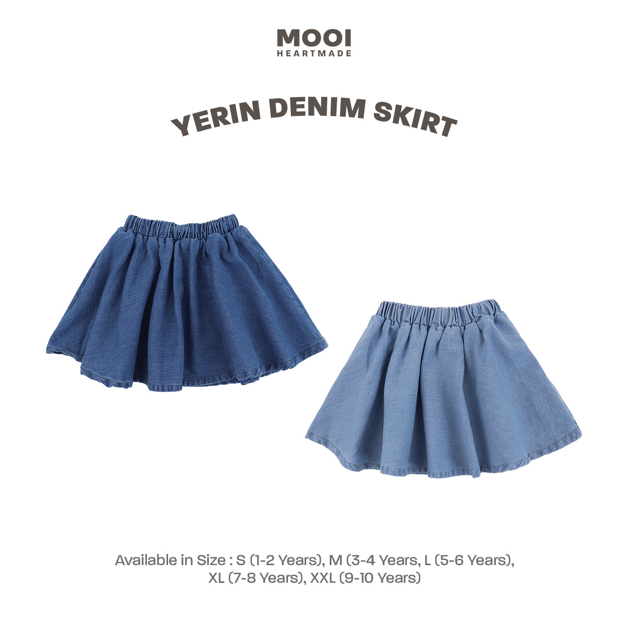 Mooi Rok Jeans Anak Perempuan Yerin Denim Skirt