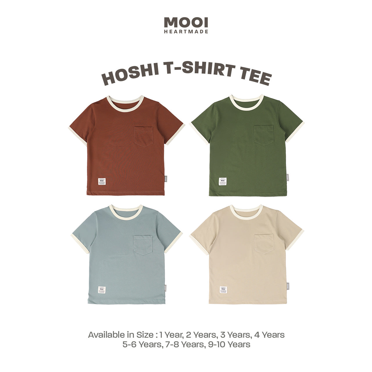 Mooi Kaos Anak Laki-Laki Hoshi T-Shirt Tee