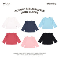Mooi Atasan Anak Perempuan Comfy Girls Ruffle Long Sleeve