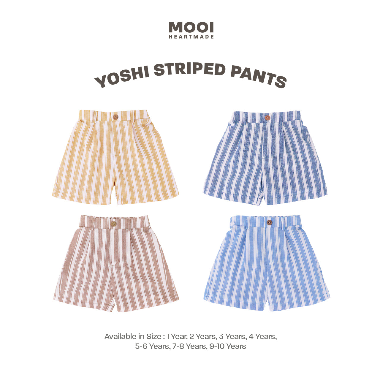 Mooi Celana Pendek Anak Laki-laki Yoshi Striped Pants