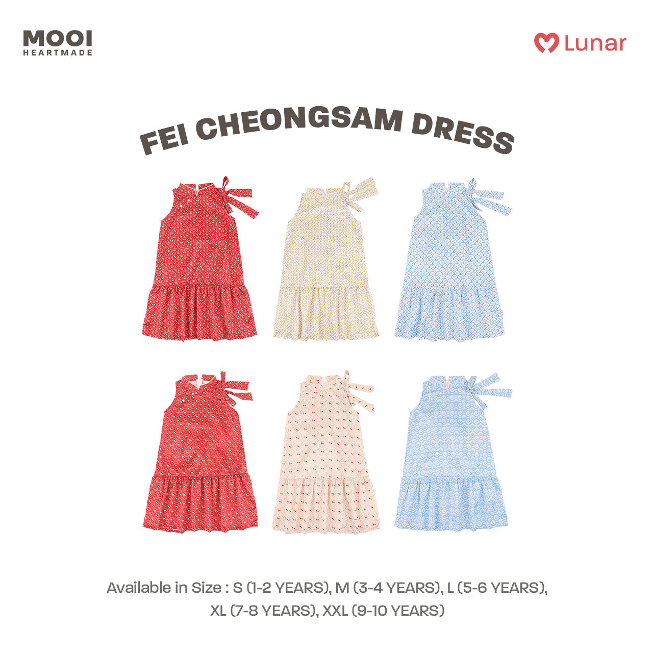 Mooi Dress Anak Perempuan Lunar Collection Fei Cheongsam Dress