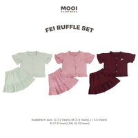 Mooi Setelan Anak Perempuan Fei Ruffle Set