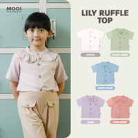 Mooi Atasan Anak Perempuan Lily Ruffle Top