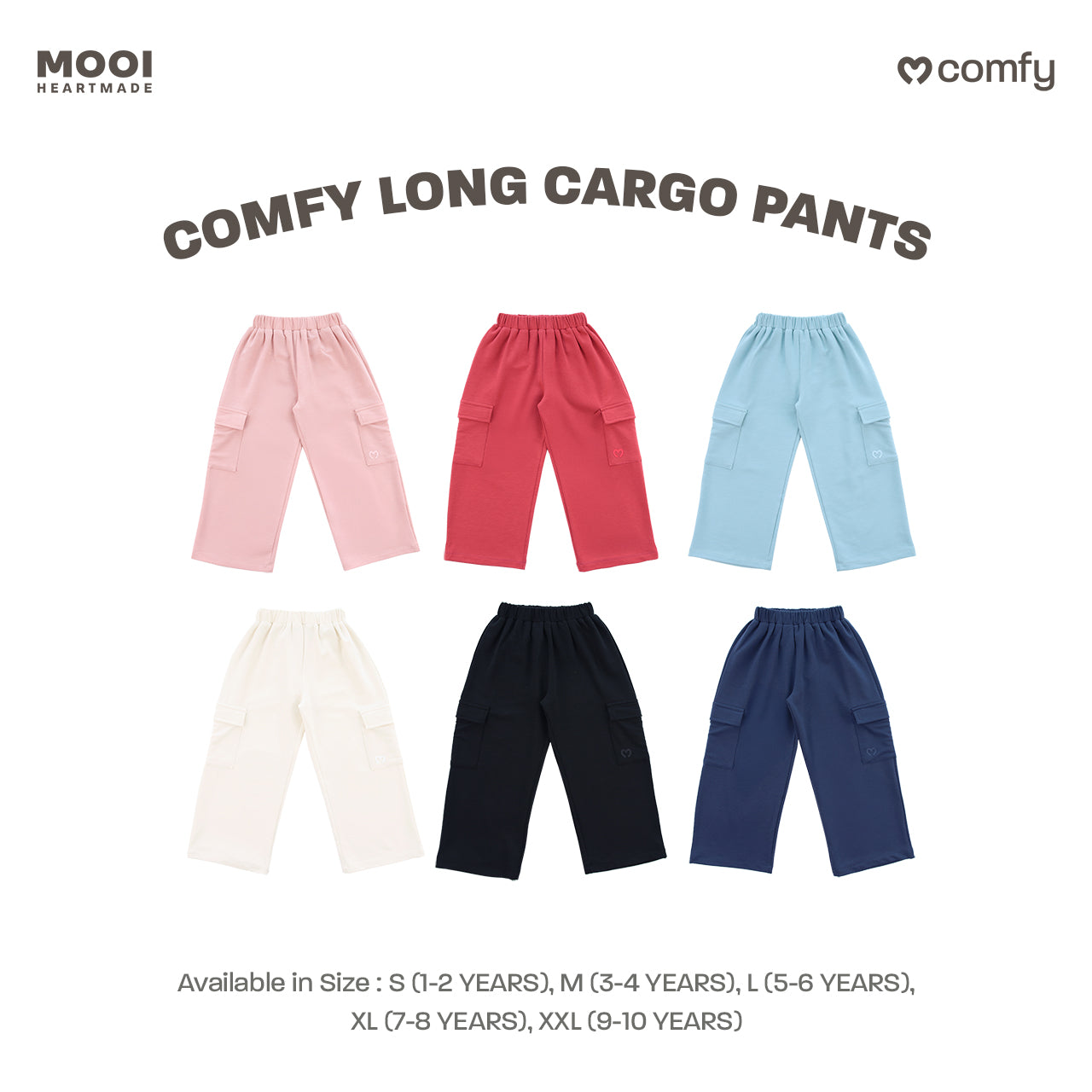 Mooi Celana Panjang Anak Perempuan Comfy Long Cargo Pants