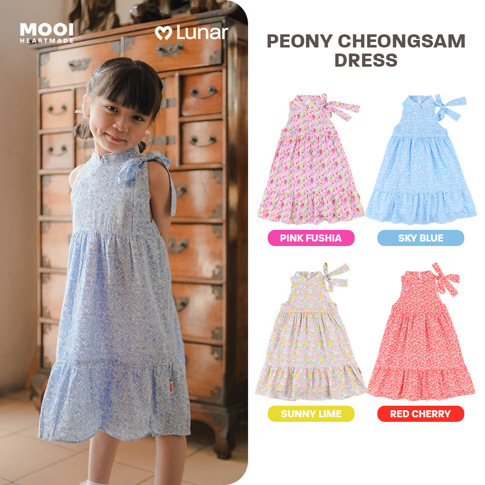 Mooi Dress Anak Perempuan Lunar Collection Peony Cheongsam Dress