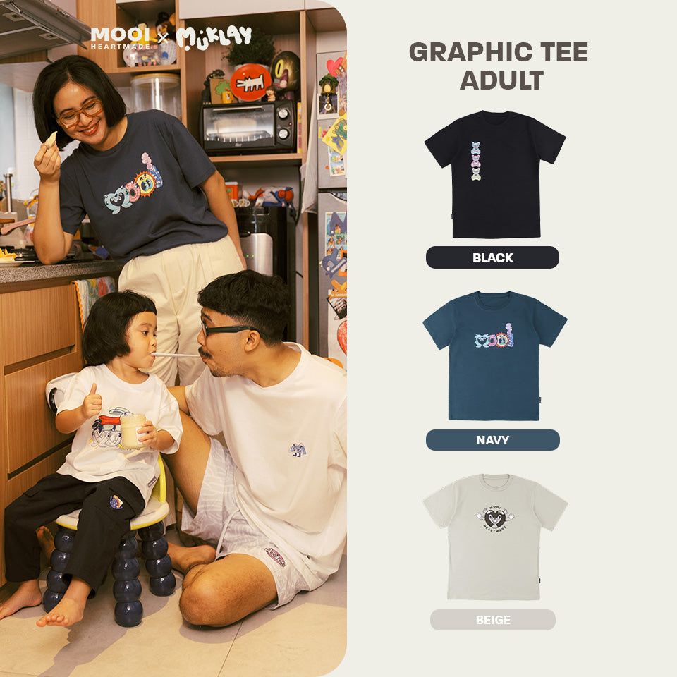 Mooi X Muklay Kaos Dewasa Unisex Graphic Tee Adult